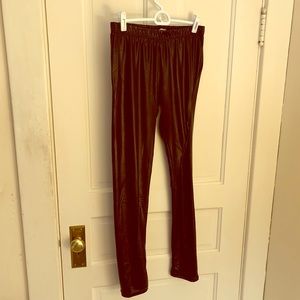 Faux-leather leggings